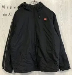 Nike　ナイキ　刺繍ロゴ　厚手　ナイロンジャケット　アウター　フーディー　XL