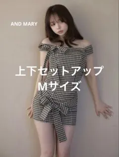 新品未使用✨️】ANDMARY インパン付ギンガムチェック柄スカート 
