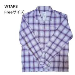 【美品】WTAPS チェックシャツ 長袖 パープル Freeサイズのサムネイル
