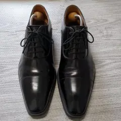 ブラックレザードレスシューズ ストレートチップ