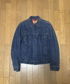 希少 80s USA製 LEVI'S デニムジャケット 濃紺　裏地チェック