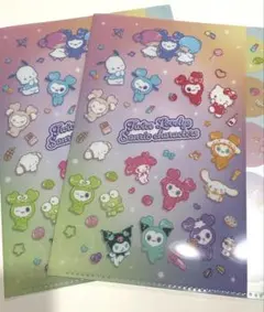 TWICE サンリオ　2枚セット　クリアファイル　ファイル　文房具　A4サイズ