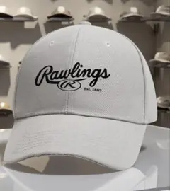 R字黒 グレー Rawlings ローリングス ベースボールキャップ