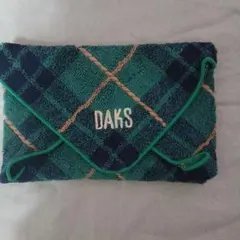 DAKS チェック柄 タオルハンカチ 約25cm x 25cm