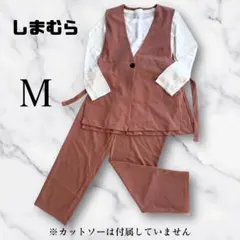 しまむら Mサイズ ピンク セットアップ　ジレ+パンツ