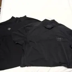 黒半袖アンダーシャツ野球Oサイズ2枚セット