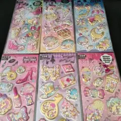新品　グリッターシャカシャカシール　6種セット　ファンシー　女の子　キラキラ
