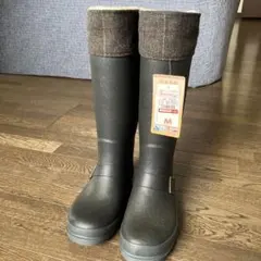 タグ付き新品　内側ボア長靴　 防水・低反発・軽量・防滑　Mサイズ折り返し付き