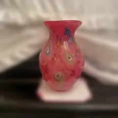 花柄ピンク花瓶