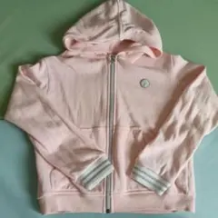 美品　プチバトー　8a　128cm ピンク フード付きパーカー
