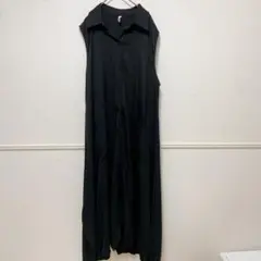 最終価格‼️黒 ノースリーブシャツワンピース レディース