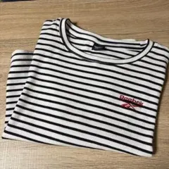 Reebok ボーダー 半袖Tシャツ Lサイズのサムネイル