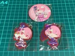 リゼロ　ラム　缶バッジ　ラバーストラップ