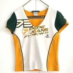 ぺぺジーンズ（S）クロップドTシャツ　半袖　　B系女子　丈短めのサムネイル