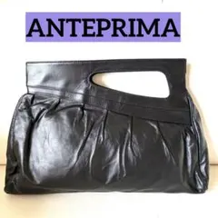 ANTEPRIMA アンテプリマ レザー ハンドバッグ クラッチバッグ　ブラックのサムネイル