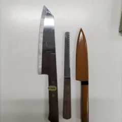 包丁 3本セット 木製ハンドルのサムネイル