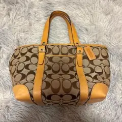 コーチ ハンドバッグ ブラウン/オレンジ