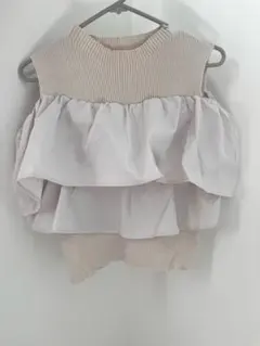 2way オフショルフリルトップス