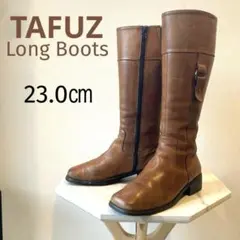 美シルエット❤️TAFUZ ロングブーツ ブラウン 茶色 23.0㎝ レザー