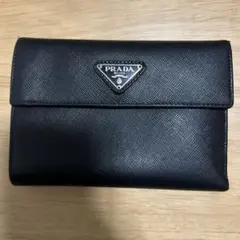 PRADA サフィアーノレザー 三つ折り財布 ブラック