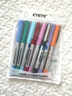 新品✨EYEYE カラーペン 8色セット 0.5mm 水性ペン ボールペンのサムネイル