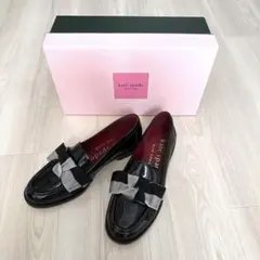 kate spade ブラックローファー リボン付き　超美品のサムネイル