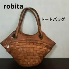 robita ロビタ ショルダーバッグ　本革 メッシュ トートバッグ ブラウン