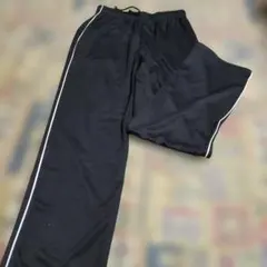 レディースジャージ。黒地白ラインパンツ。。薄手Mサイズ