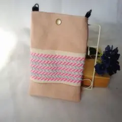 【こぎん刺し】スマホショルダーバッグ