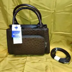 未使用 オーストリッチ レザー Ostrich 2way ハンドバッグのサムネイル