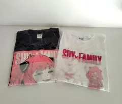 スパイファミリー　 Tシャツ 2枚セット　フリーサイズ　黒白　アーニャ　ボンド