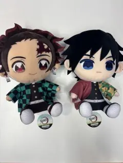 鬼滅の刃 ぬいぷりけおすわりBIG ぬいぐるみ 冨岡義勇 竈門炭治郎2体セット