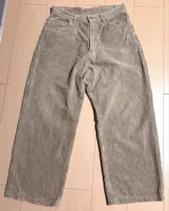 コーデュロイ ワイドパンツ ベージュ