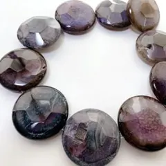 bk692/SALE！天然石◇大きなアゲート　サークル形　1連