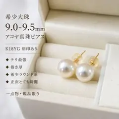 大人気 テリ最強 テリが特選クラス アコヤ真珠 8.5-9mm プラチナピアス