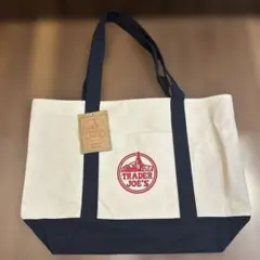 【新品/未使用】TRADER JOE'S トートバッグ ナチュラル/ネイビー