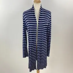訳有 TOMMY HILFIGER ロングカーディガン ボーダー 羽織り 万能のサムネイル