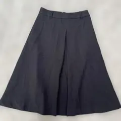 フレアスカート ブラック ミモレ丈 シンプル レディース