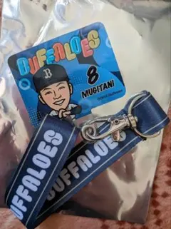 オリックスバファローズ　麦谷祐介　フォンタブ&ストラップ　エアーくじ