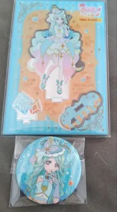 送込】名探偵プリキュア“キュアエクレール”タワレコカフェアクスタ+缶バッジ