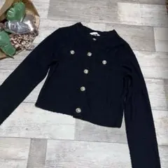 H&M カーディガン 黒　EU 36 薄手