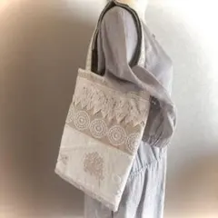 ハンドメイド ラウンドトートバッグ ミナペルホネン pomppia 455