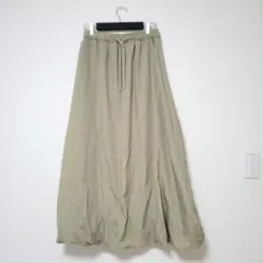 バルーンロングスカート　 ゴムウエスト　ベージュ