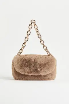 H＆M モコモコファーバッグ チェーンバッグ
