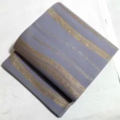 A5◆着物くつろぎ 装飾文 金糸 紫 六通 正絹 フォーマルな袋帯 19