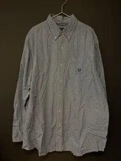 CHAPS ラルフローレン　長袖チェックシャツ　ブルー