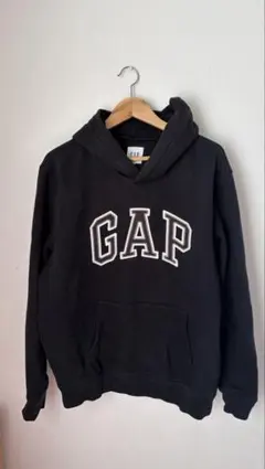 GAP ギャップ アーチロゴ パーカー ブラック M