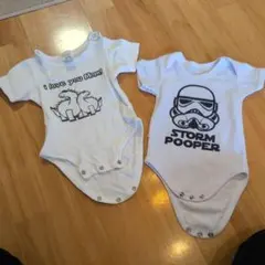 恐竜とストームトルーパーロンパース2点セット　スターウォーズ