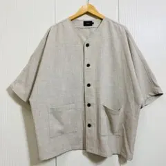 美品 SLICK 麻調 リフラクス ストレッチ ドルマンスリーブカーディガンのサムネイル