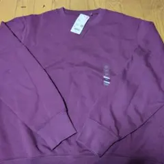 新品未使用ユニクロパープル スウェットシャツ Mサイズ 男女兼用